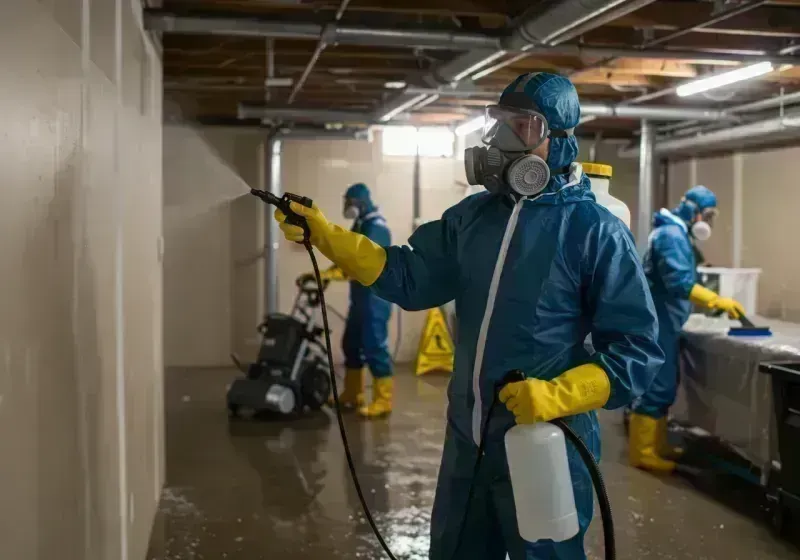 Basement Sanitization and Antimicrobial Treatment process in Northridge, OH